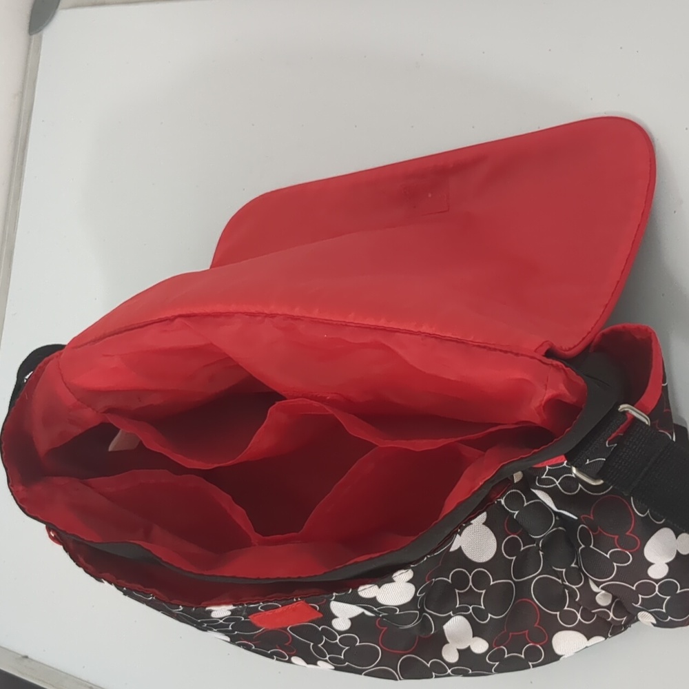 Vintage Mickey Mouse Duffel Bag Red/Black - Picture 6 of 8